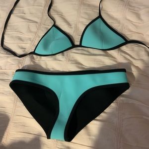 Size small turquoise Triangl swimsuit